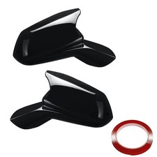 Pair Gloss Black Mirror Caps For Camaro 2016-2025 UV Resistant Easy Install picture