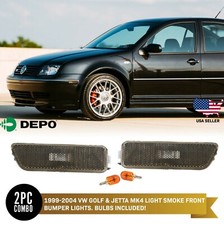 DEPO Smoke Front Bumper Side Marker Light Pair For 99-04 VW Golf GTi Jetta 4 IV picture