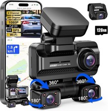4K HD 4 Channel Front Rear Inside Dash Cam For Tesla All Vehicle 128G GPS WIFI picture