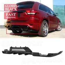 For Jeep Grand Cherokee SRT 2012-2022 V3 Style Glossy Black Rear Bumper Diffuser picture