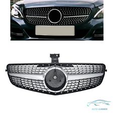 Front Bumper Grill Grille For 2008-2014 Mercedes Benz C-CLASS W204 Diamond Look picture