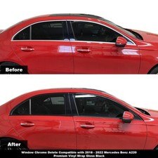 Crux Moto Window Chrome Blackout Kit for 2018 – 2022 Mercedes Benz A220 picture