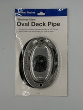 West Marine 116970 Stainless Oval Deck Pipe Anchor Rope Chain Boat 2045-CH picture
