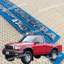 For 1995-2004 Tacoma Emblem Badge Letter Front Fender Door Side 3D Chrome 2pcs picture