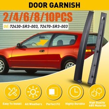 Genuine For 92-95 Honda Civic LH&RH Door Garnish Trim Pillar Sash Set2-10X picture