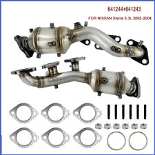  FITS For 2002 -2004 NISSAN Xterra 3.3L Manifold Catalytic Converters 1 PAIR  picture