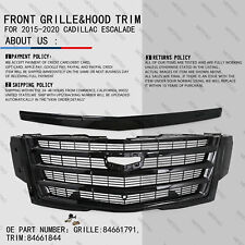 Front Upper Grille + Hood Trim Fits 2015-2020 Cadillac Escalade Sport 84661791 picture
