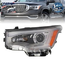 For 2017-2019 GMC Acadia Driver Side Halogen Headlight Chrome w/ LED DRL LH picture