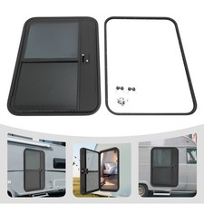 28 × 38 In RV Camper Trailer Entry Door Left Driver Side Black Direct Fit picture