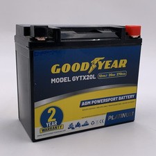 Goodyear GYTX20L 12V 20Ah 270 CCA AGM Motorcycle Battery Maintenance Free picture