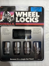 Gorilla Wheel Locks Chrome 14mm x 1.50 Thread Bulge Acorn 14x1.5 Lug Nut 71641N picture