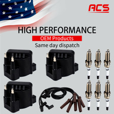 3X OEM Ignition Coil & Iridium Spark Plugs & Wires for Buick Chevy Pontiac DR39 picture
