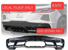 ➿️ Fits 2020-2025 Corvette C8 Center Quad Exit Z06 Style BLACK Rear Diffuser picture
