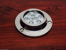 SUPER BRIGHT S.S.316 MARINE BLUE UNDERWATER LIGHT BOAT 9 LED X 3W FISHING picture