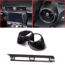 3pcs Dry Carbon Fiber Center Dash Air vent Frame Cover For Subaru BRZ GR86 22-26 picture