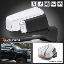 Right Side Fits 2019-2026 GMC Sierra 1500 Chrome Power Fold Mirror+Temp+BSD picture