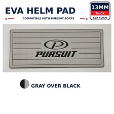 Cushioned Boat Helm Pad for Pursuit 39x16 Gray Black Offshore Marine picture