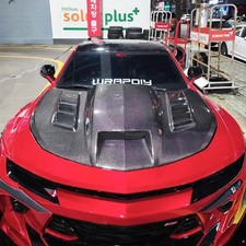 For Chevrolet Camaro 2010-15 Real Carbon Fiber Bonnet Vent Hood Panel Gloss picture