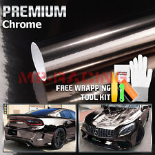 Chrome Black Dark Car Vinyl Wrap Sticker Decal Sheet DIY Air Release Bubble Free picture