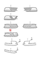 AUDI A5 S5 CABRIOLET AIR GUIDE GRILLE SATIN BLACK 8T0807682Q01C NO DUTY TO 🇺🇸 picture