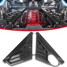 REAL CARBON FIBER Engine Bay Panel Cover GM Factory Style For 20-25 Corvette C8 picture