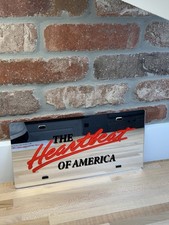 Chrome/black/white Heartbeat of America License Plate 6x12 Chevrolet GM picture