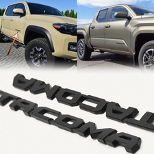 2Pc Door Side Emblem For TACOMA 2016-2024 Left Right Badge Nameplate Matte Black picture