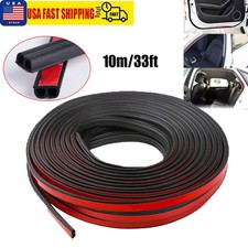 33ft Car Door Rubber Seal Strip 2Hole Weather Stripping for Car Door Window Hood picture