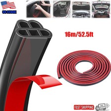 52.5ft Car Door Seal Strip 5-Hole Self Adhesive Soundproofing Weather Stripping picture