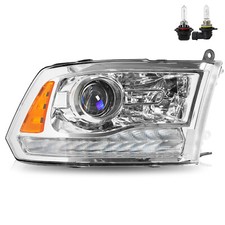 Updated Fit 2013-2018 Ram Truck/Pickup LED Projector Chrome Headlights Passenger picture