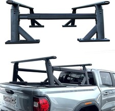 Truck Bed Rack Adjustable Aluminum Ladder Cargo Pickup F150 RAM Silverado 1000LB picture