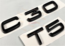 BLACK C30 + T5 FOR VOLVO C30 REAR TRUNK NAMEPLATE EMBLEM BADGE LETTERS NUMBER picture