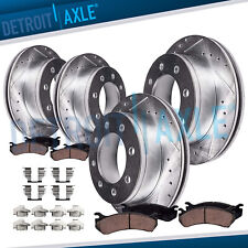 Rear & Front Drilled Rotors + Ceramic Brake Pads for Dodge Ram 1500 2500 3500 picture