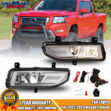 Pair Fog Lights For 22-23 Nissan Frontier Front Bumper Lamps Clear Glassy Lens picture