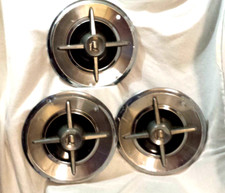 Vtg 1957 57 Dodge Lancer Knight Hubcaps (3) Chrome Wheel Covers Center Caps picture