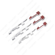 3PCS Set NEW Chrome Red AT4 Emblems Badge Fit GMC Canyon Yukon XL Sierra 2500HD picture