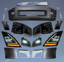 QSC Complete Replacement Bumper Set LED Headlight Fog Light for Volvo VNL 2018+ picture