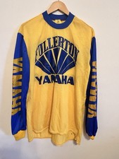 Vintage 70s Fullerton Yamaha Viking Motocross Racing MX  Jersey XL Yellow Blue picture