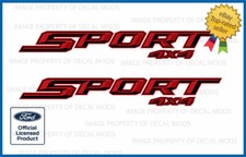(2x) 2015 - 2026 Ford F150 SPORT 4x4 side graphic decal black red sticker FH1B5 picture