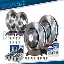 Front & Rear Brake Rotors Pads w/20pc Wheel Lug Nuts for Impreza Legacy Forester picture