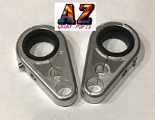 Billet Silver Front A-Arm Brake Line Clamps Yamaha Banshee 350 Blaster 200 picture