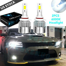 For Dodge Charger 2016-2019 -2PC 6000K White 9005 LED Headlight Bulbs Hi/Lo Beam picture