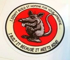 Rat sticker decal hot rod rat rod vintage look car truck  kustom kulture 104 picture