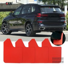 4X Red Mud Flaps Splash Guards Mudguard Mudflaps Flexible For BMW X1 X3 X4 X5 X6 picture