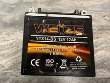 Weize YTX14 BS ATV Battery High Performance - Maintenance Free - Sealed AGM Y... picture
