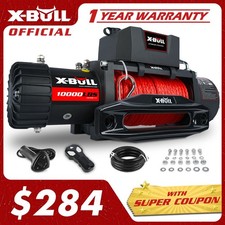 X-BULL Electric Winch 12V 10000LBS Synthetic Rope Off-Road Towing Truck 4WD Jeep picture