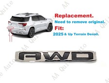 Replacement 1PC Chrome Rear Tailgate AWD Letter Emblem 2025+ Terrain picture
