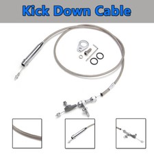 700R4 Stainless Steel Braided Transmission Kick Down Detent Cable SBC BBC for GM picture