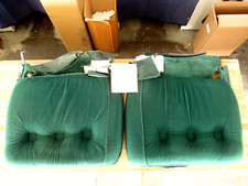 NOS PAIR 1976 CADILLAC DEVILLE SEAT BOTTOMS DARK SAGE GREEN CLOTH MAYBE UNIQUE picture