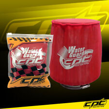 Universal Water Guard Cold Air Intake Pre-Filter Cone Filter Cover Red - Medium picture